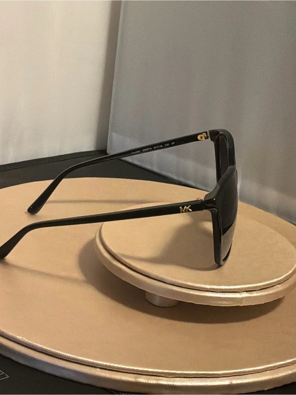 Michael Kors Black Oversized Cat-Eye Sunglasses with Gradient Lenses,
